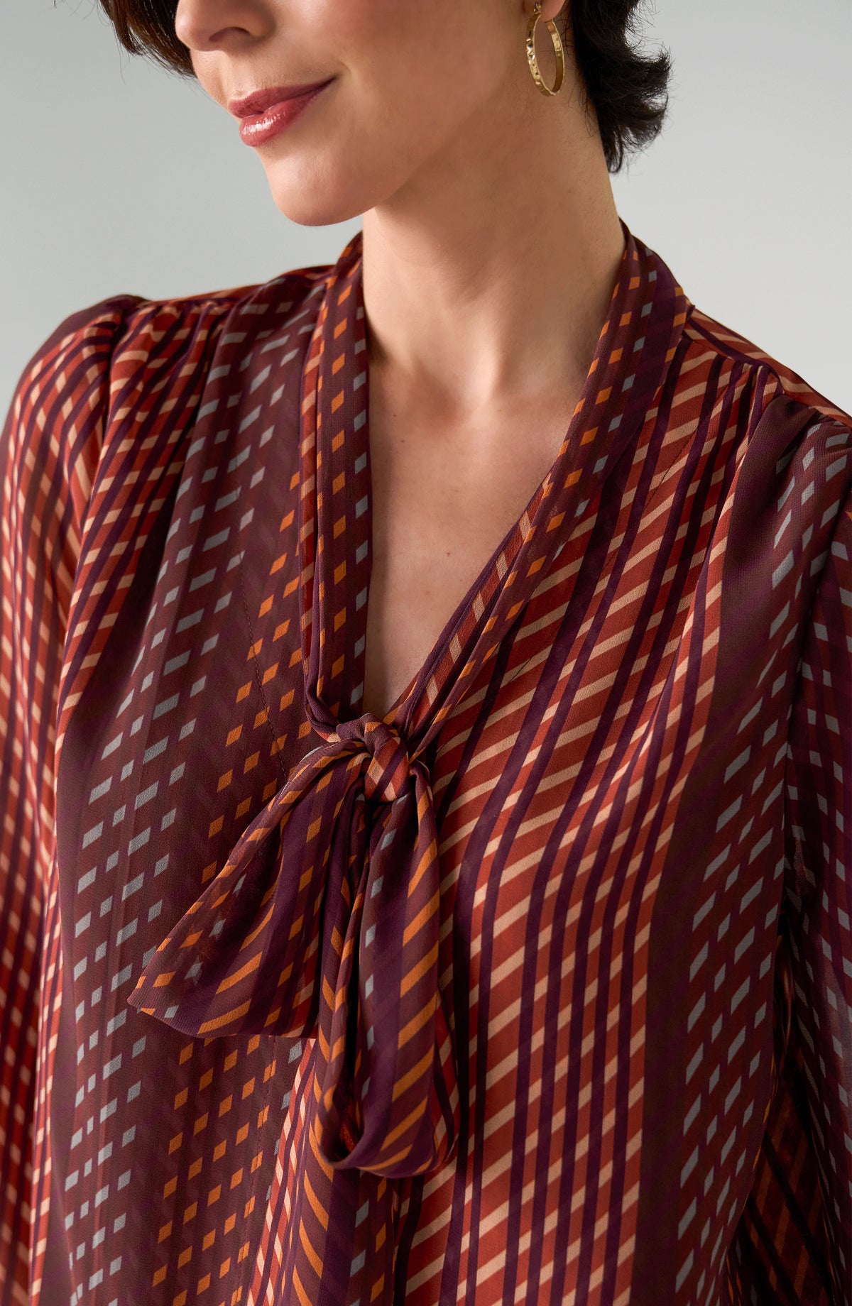 Blouse With Neck Tie