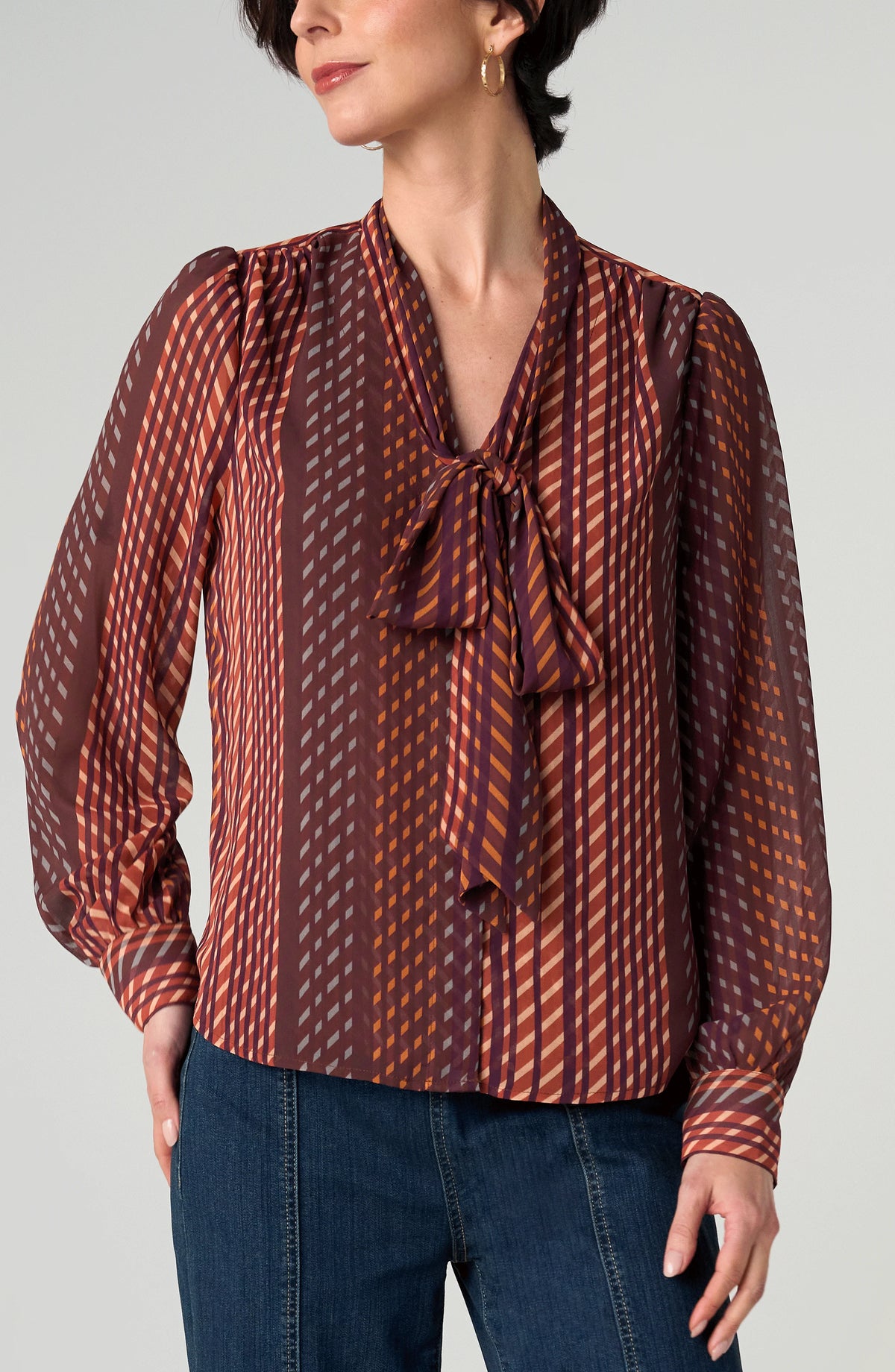 Blouse With Neck Tie