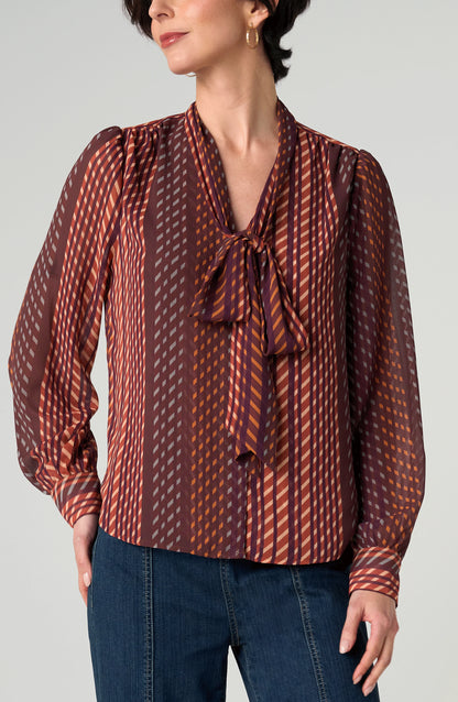 Blouse With Neck Tie
