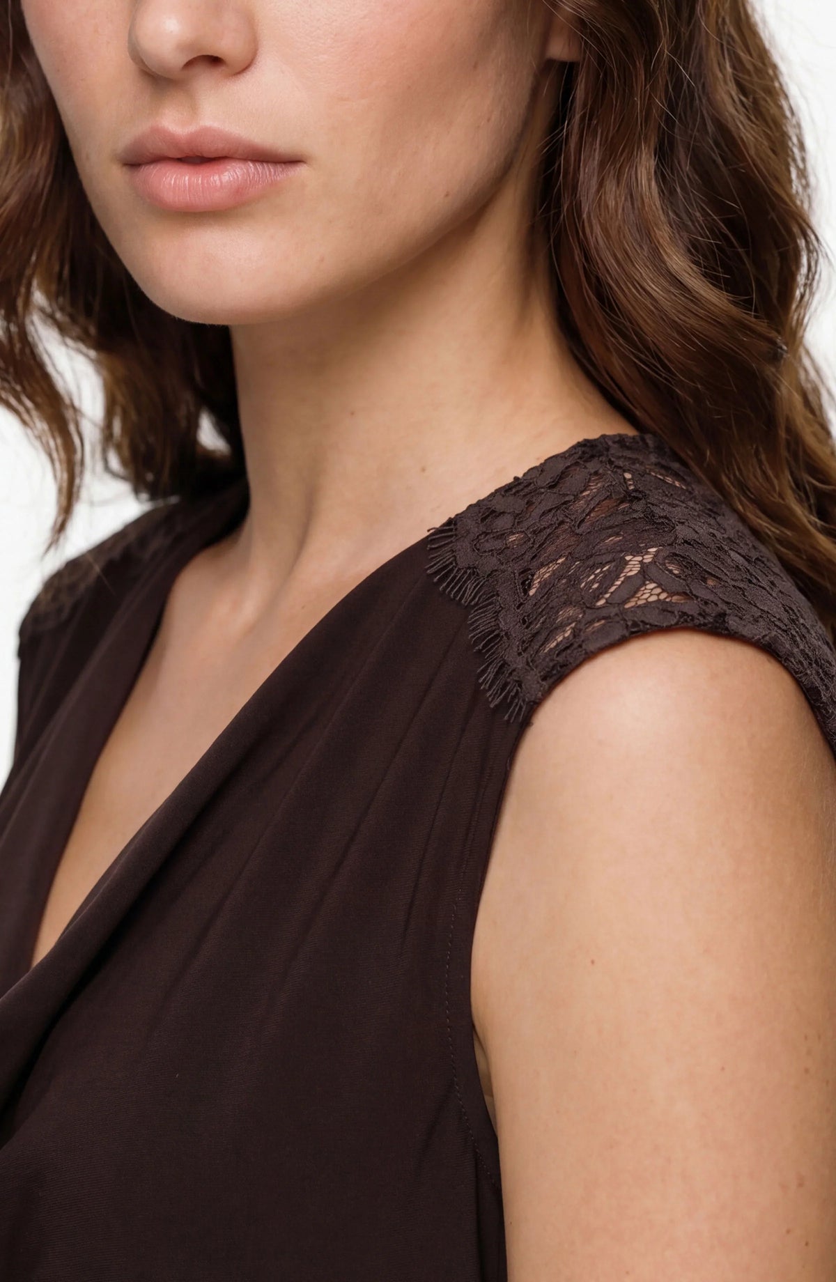 Draped Neck Sleeveless Top