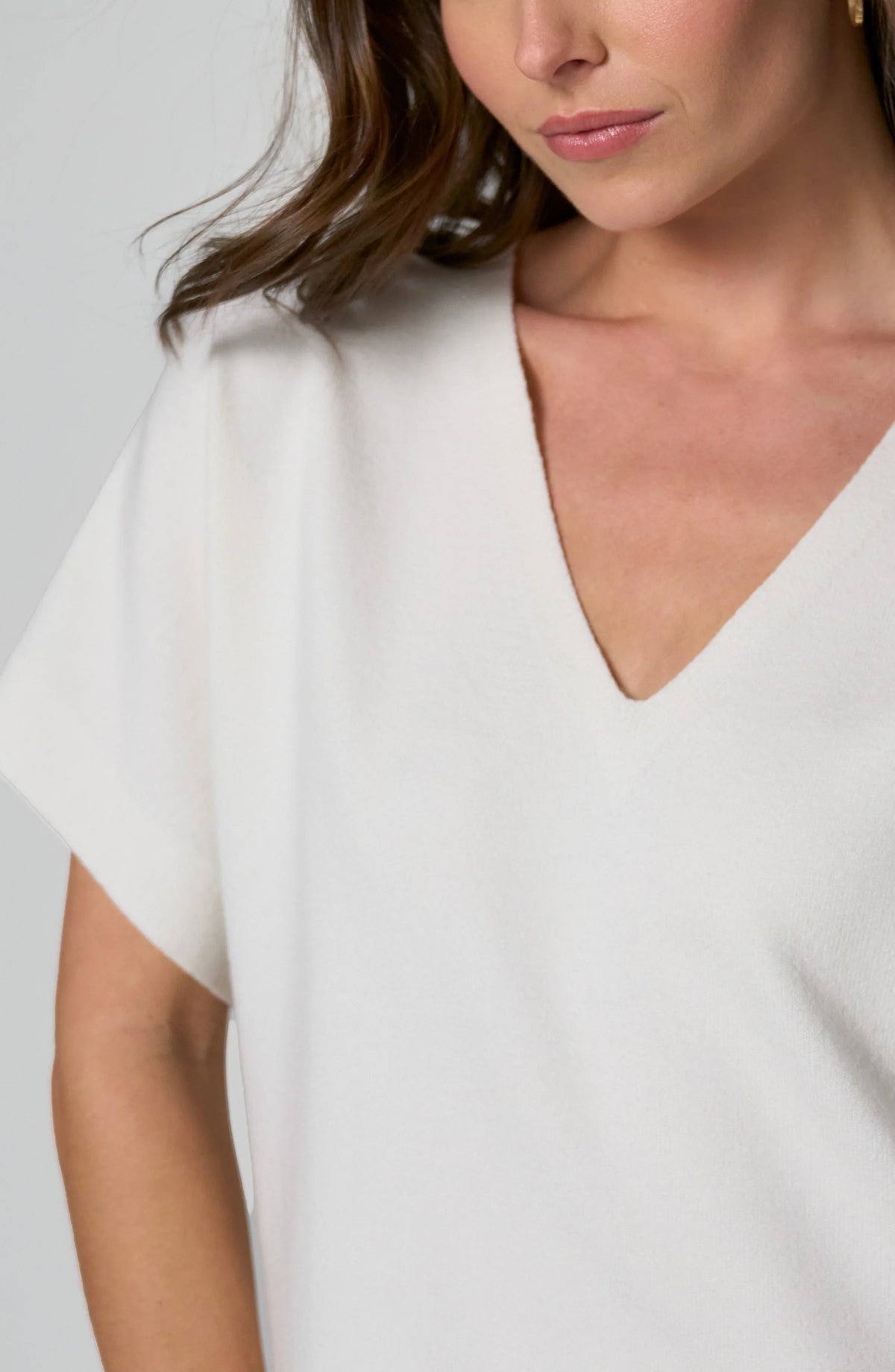 S/S V-Neck Dolman Sweater