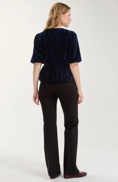 3/4 Blouson Sleeve with Tie Front