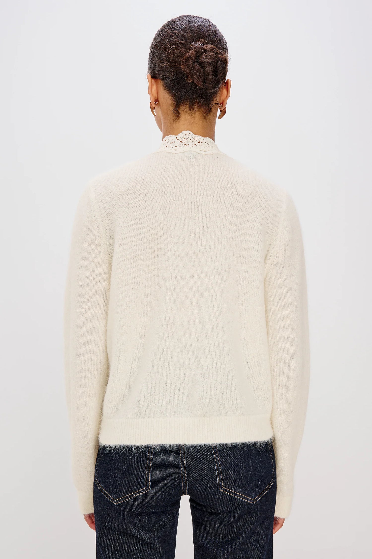 Mer Lace Trim Cardigan