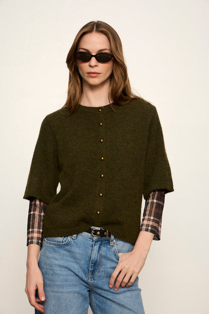SHORT SLEEVE CARDIGAN