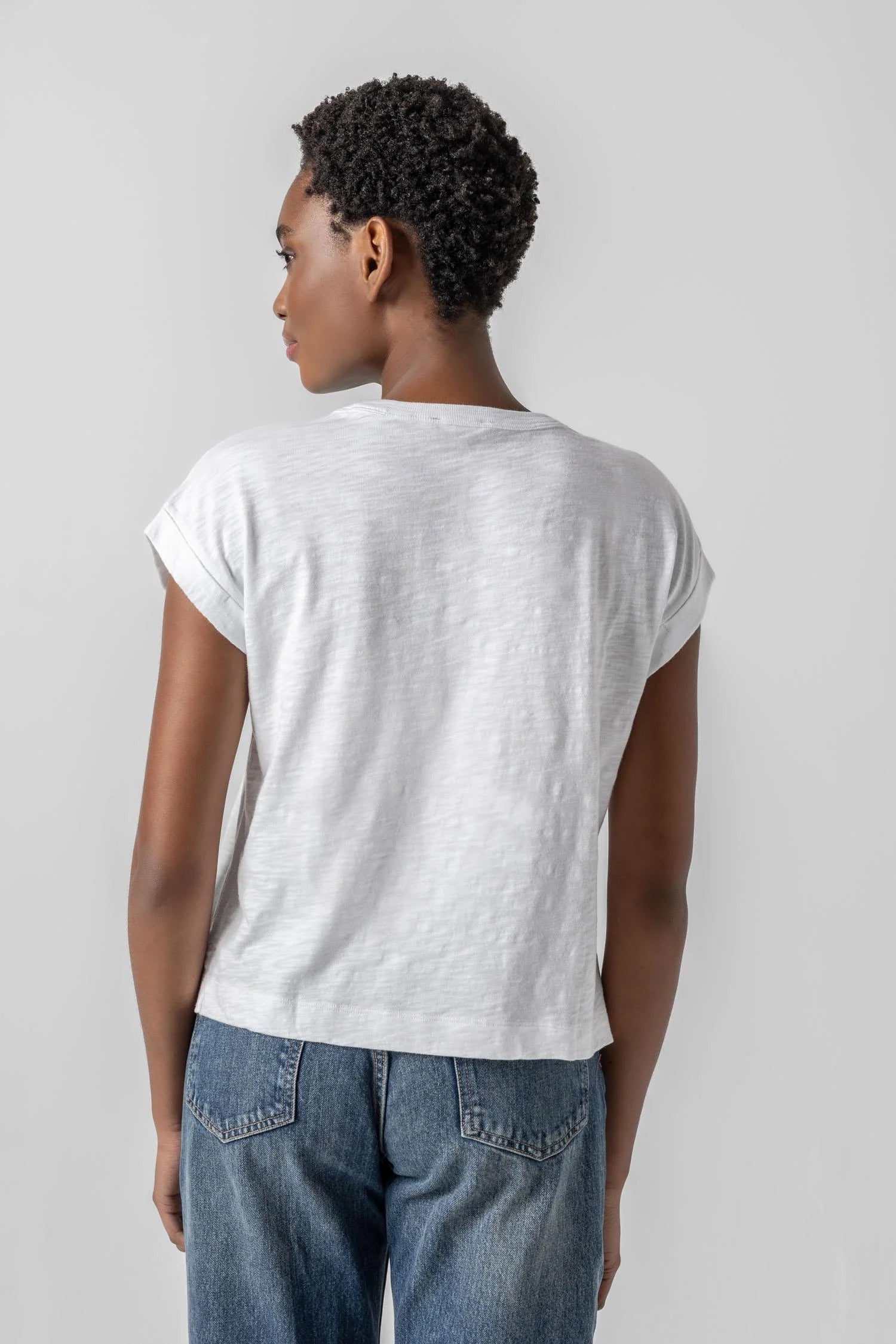 Sleeveless Boxy Crew