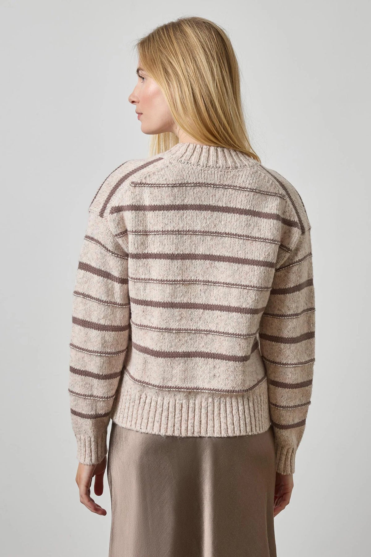 Multi Strip V-Neck Sweater