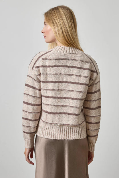 Multi Strip V-Neck Sweater