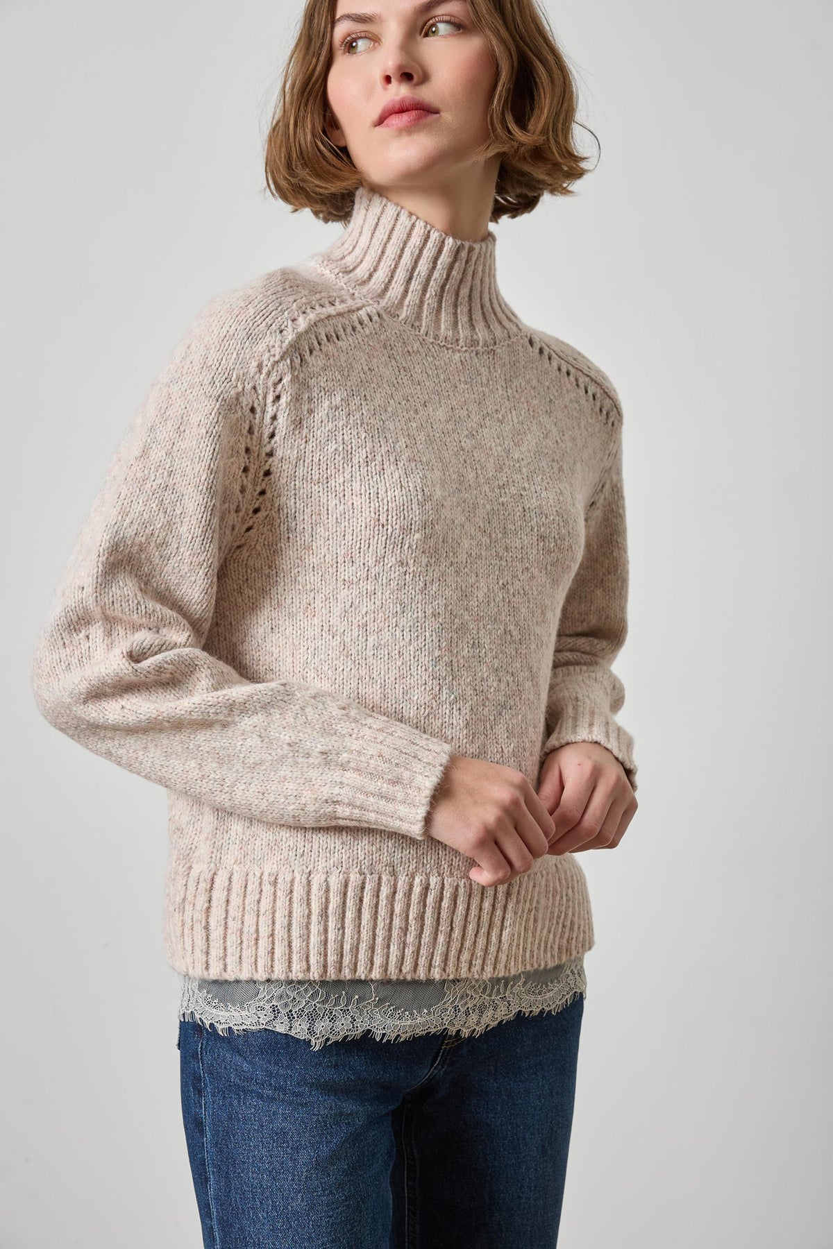 Lace Trim Sweater