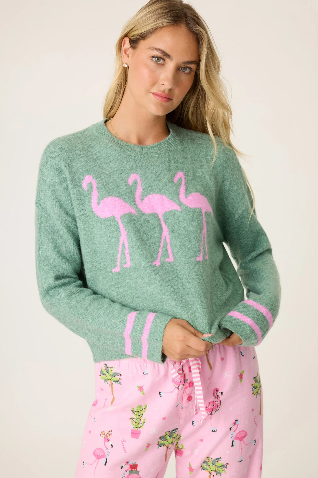 Flamingo Flannel Sweater