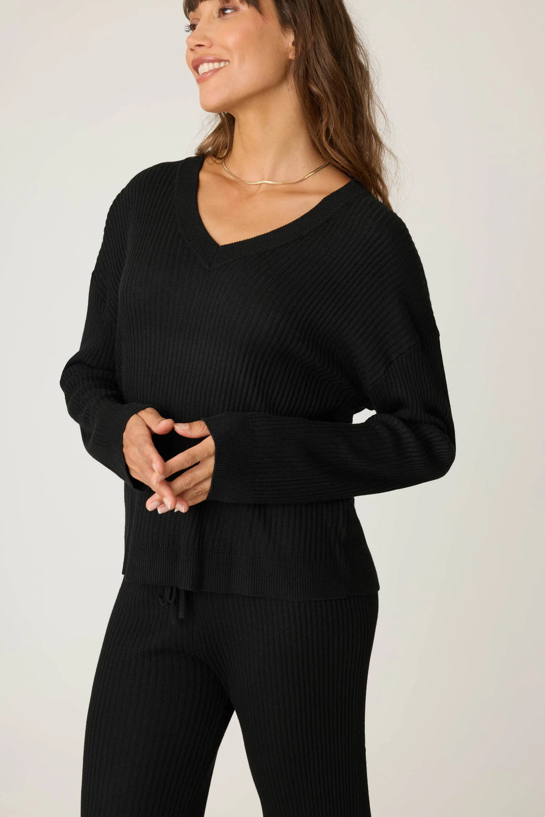 Jet Set Luxe Ribbed Top