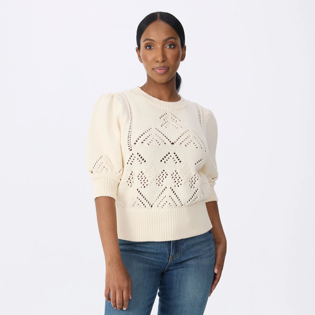 Clary S/S Pointelle Sweater