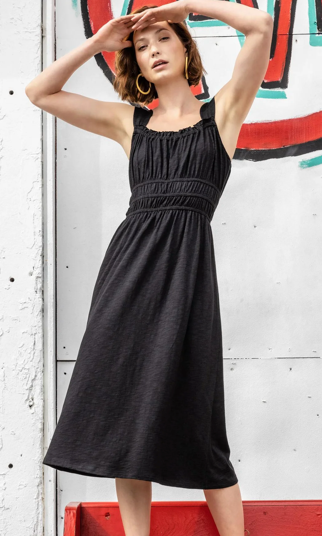 Ruched Midi Dress