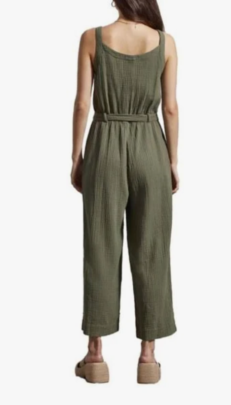 Gauze Belted Jumpsuit