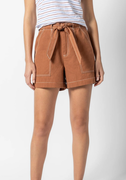 Belted Canvas Shorts