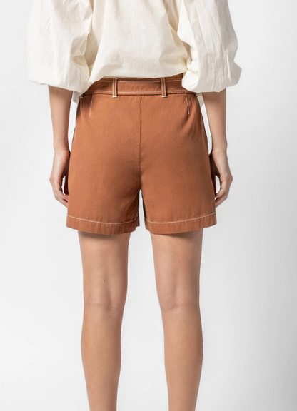 Belted Canvas Shorts