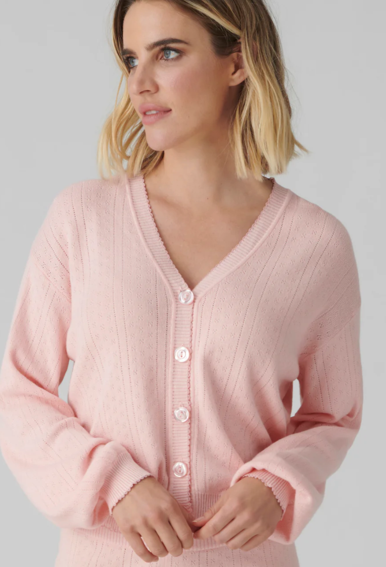 Sweetheart Pointelle Cardigan