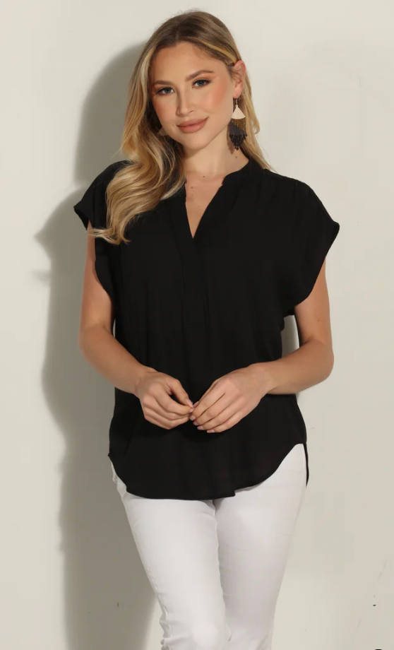 Woven Dolman Tee