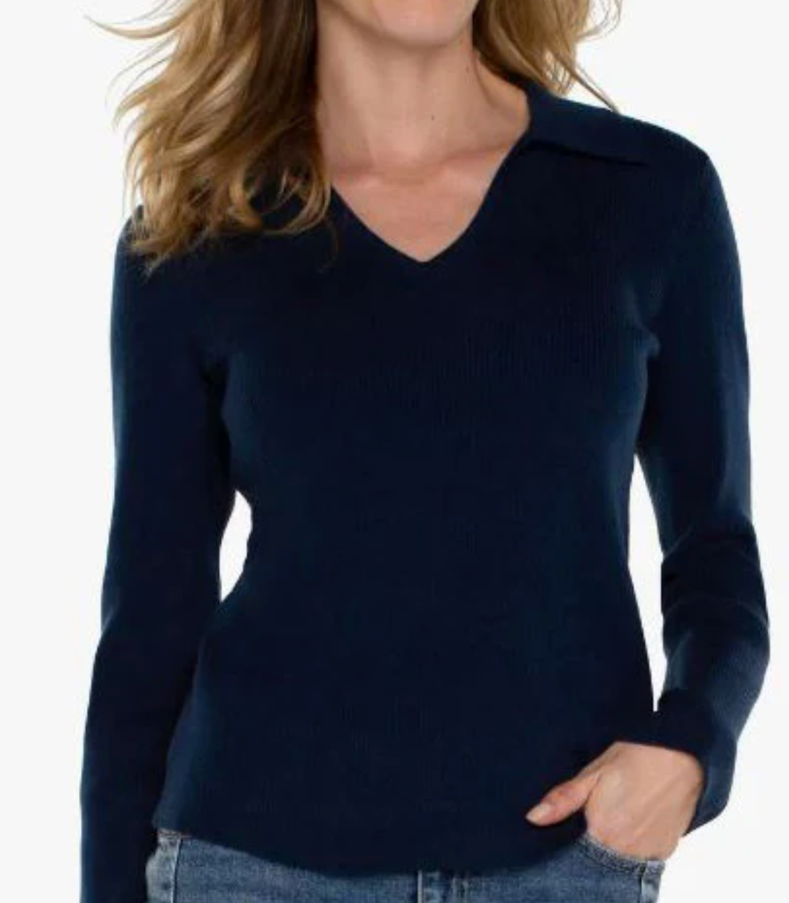 Collared V-Neck Sweater