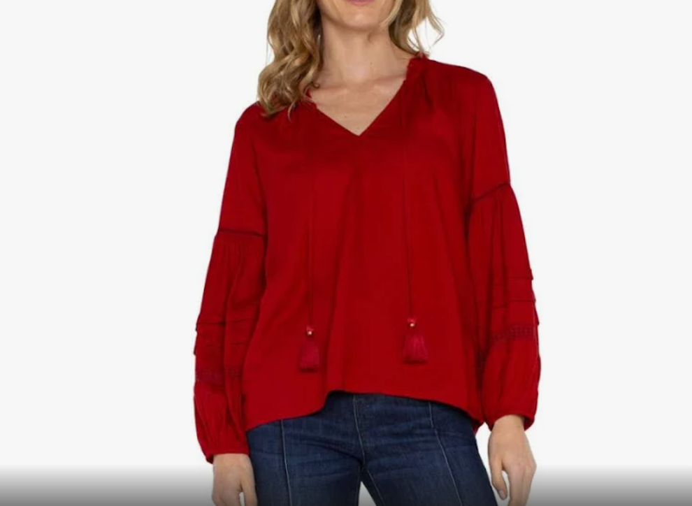 Long Slv Popover Blouse