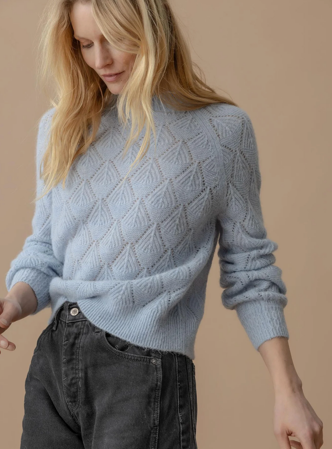 Easy Pointelle Crewneck