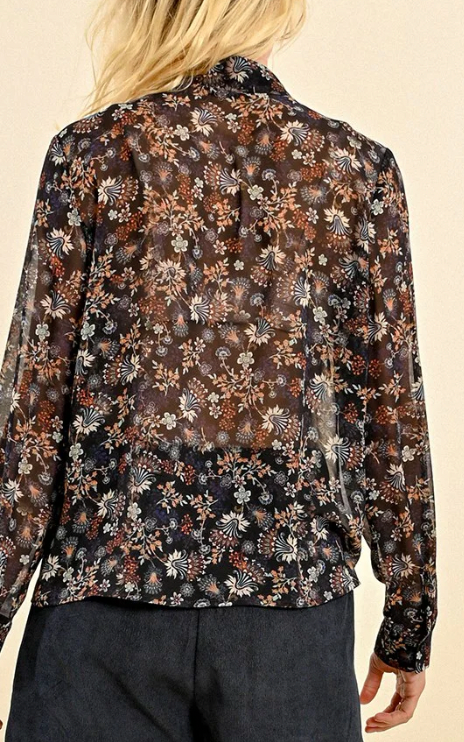 Printed Voile Blouse