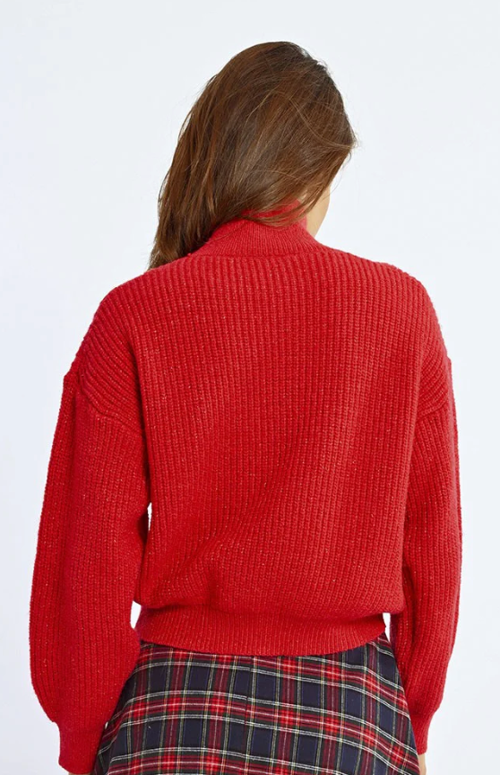 High Neck Cable Sweater