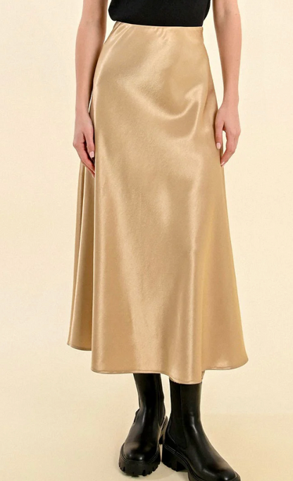 Long Satin Skirt