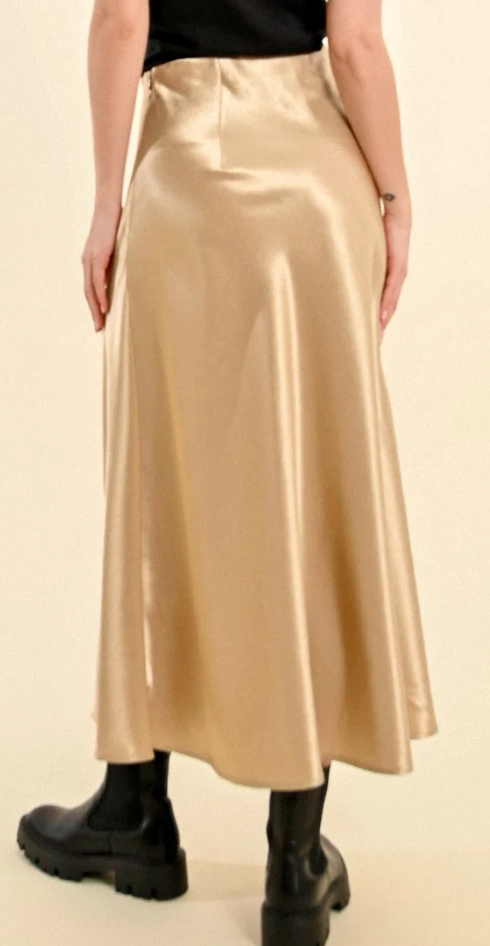 Long Satin Skirt