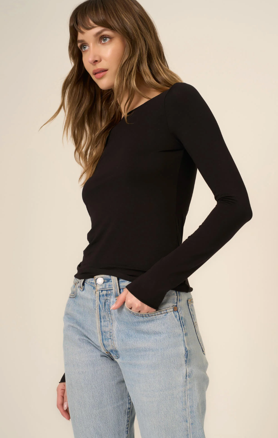 Vera Boat Neck Long Sleeve