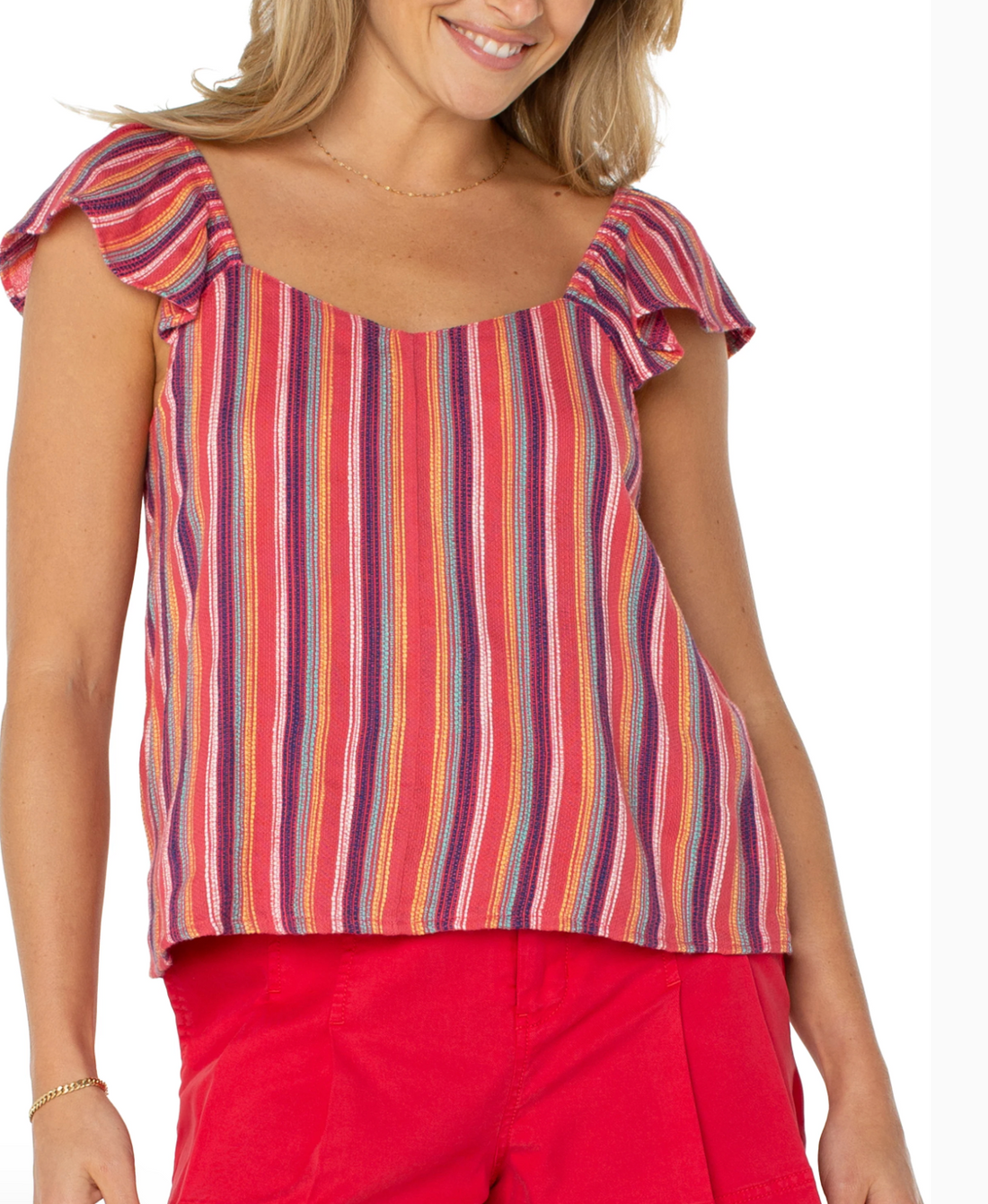Flutter Sleeve Top w/Ties