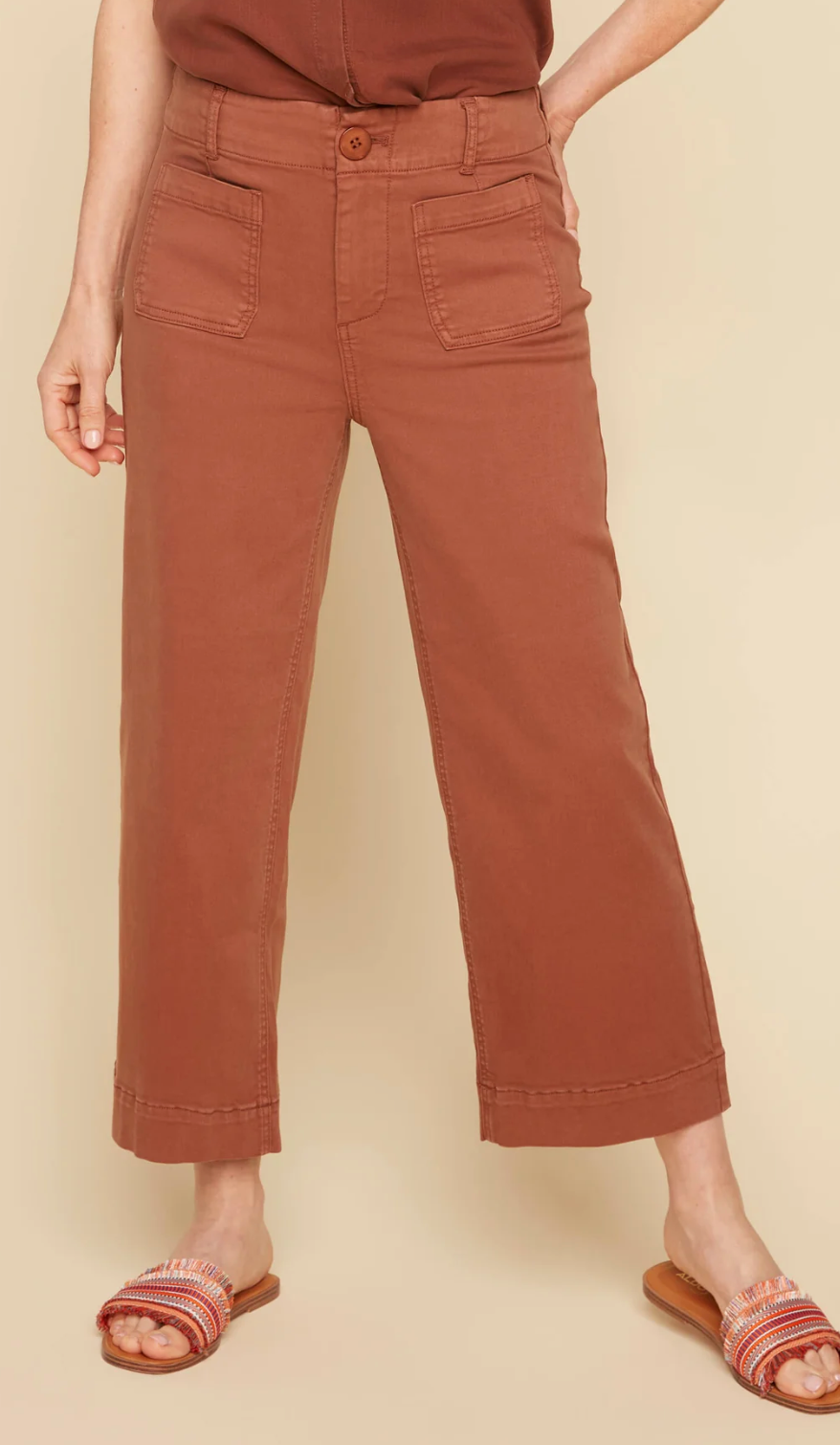 Tencel Wide Leg Ankle Pant
