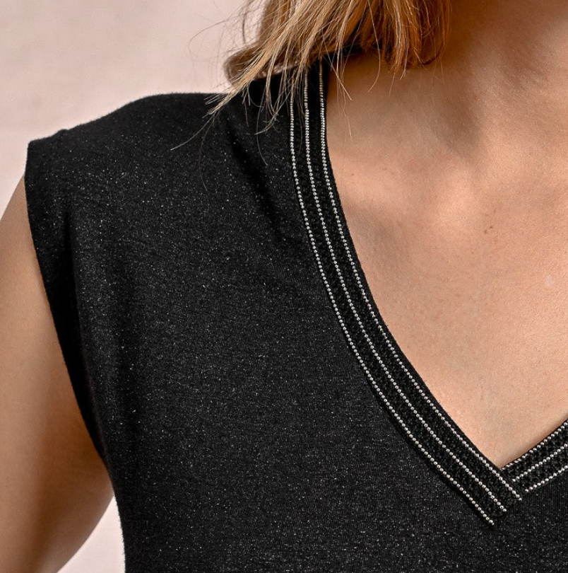Short Sleeve Sequin Tee