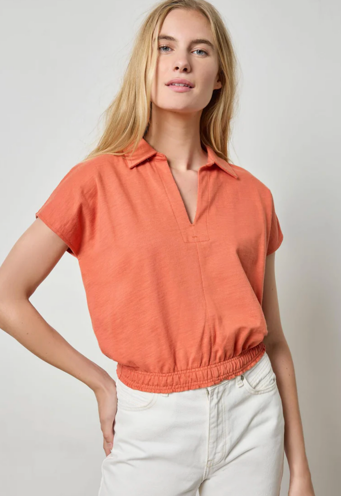 Elastic Hem Polo