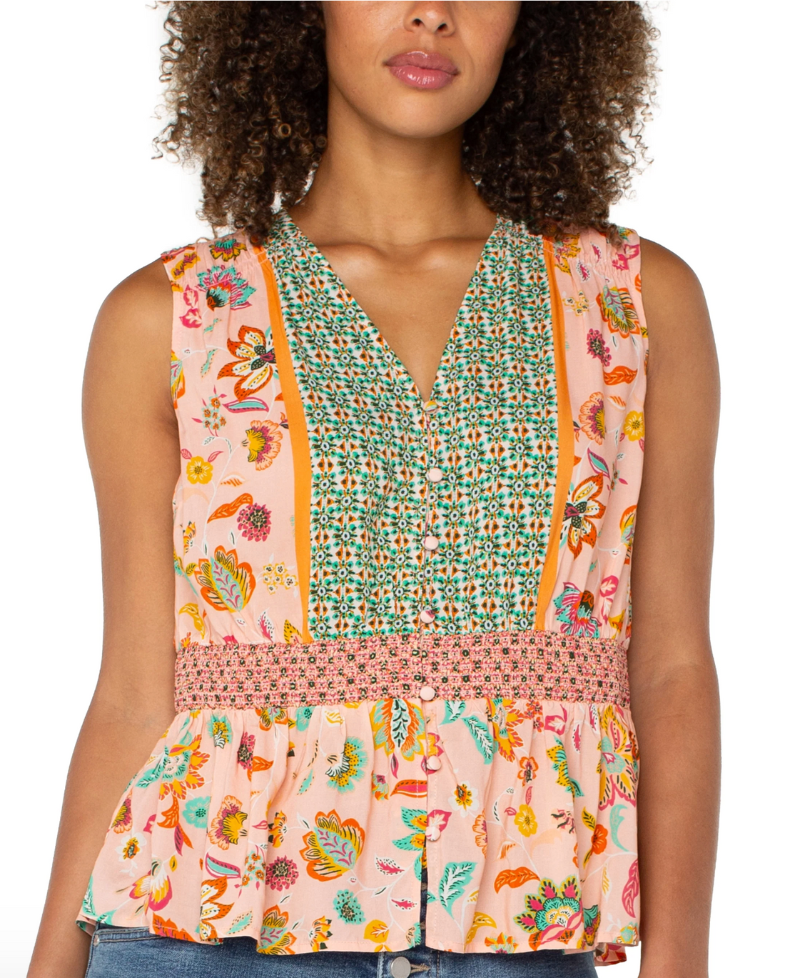 Woven Top w/Smock