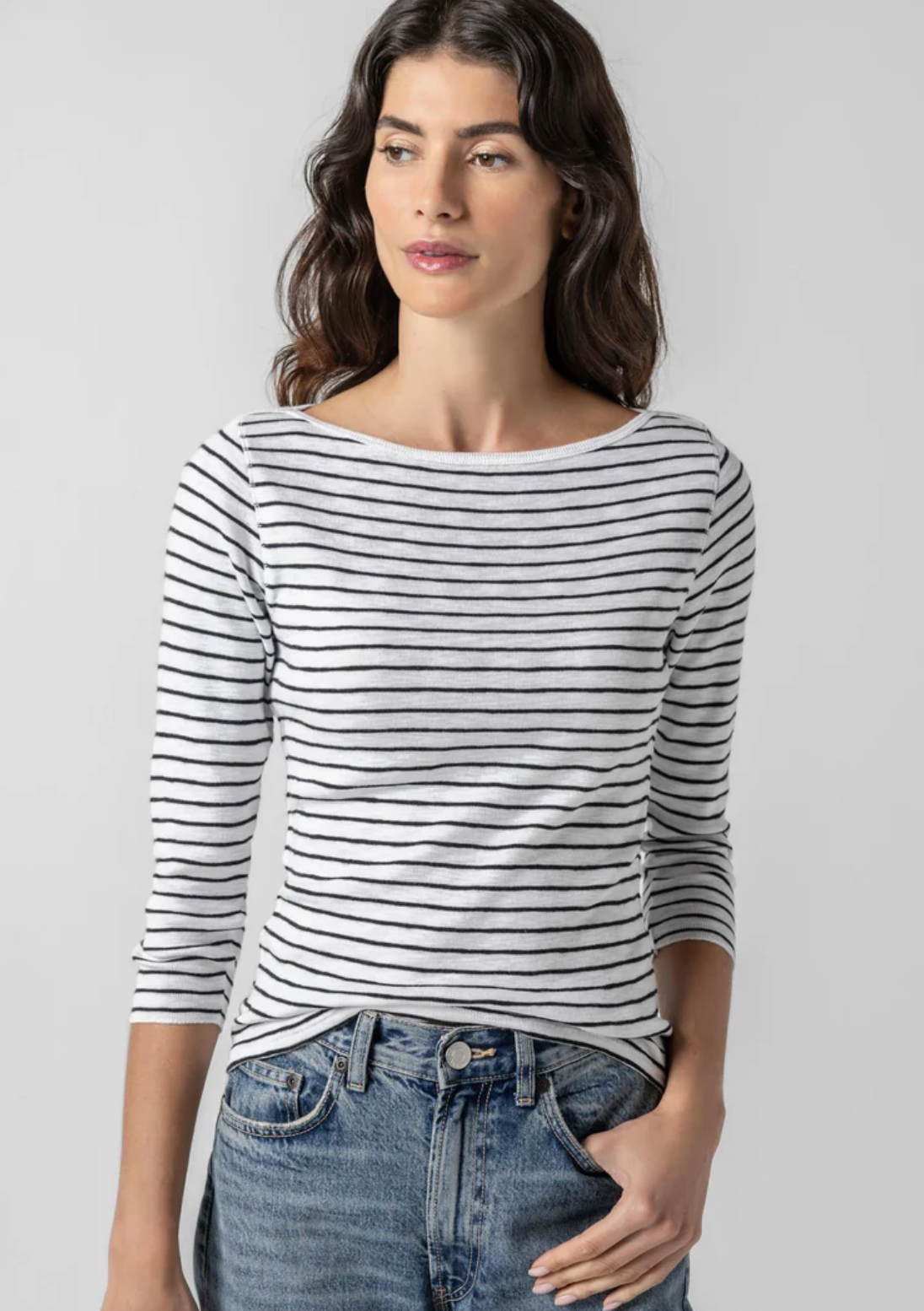Striped 3/4 Sleeve