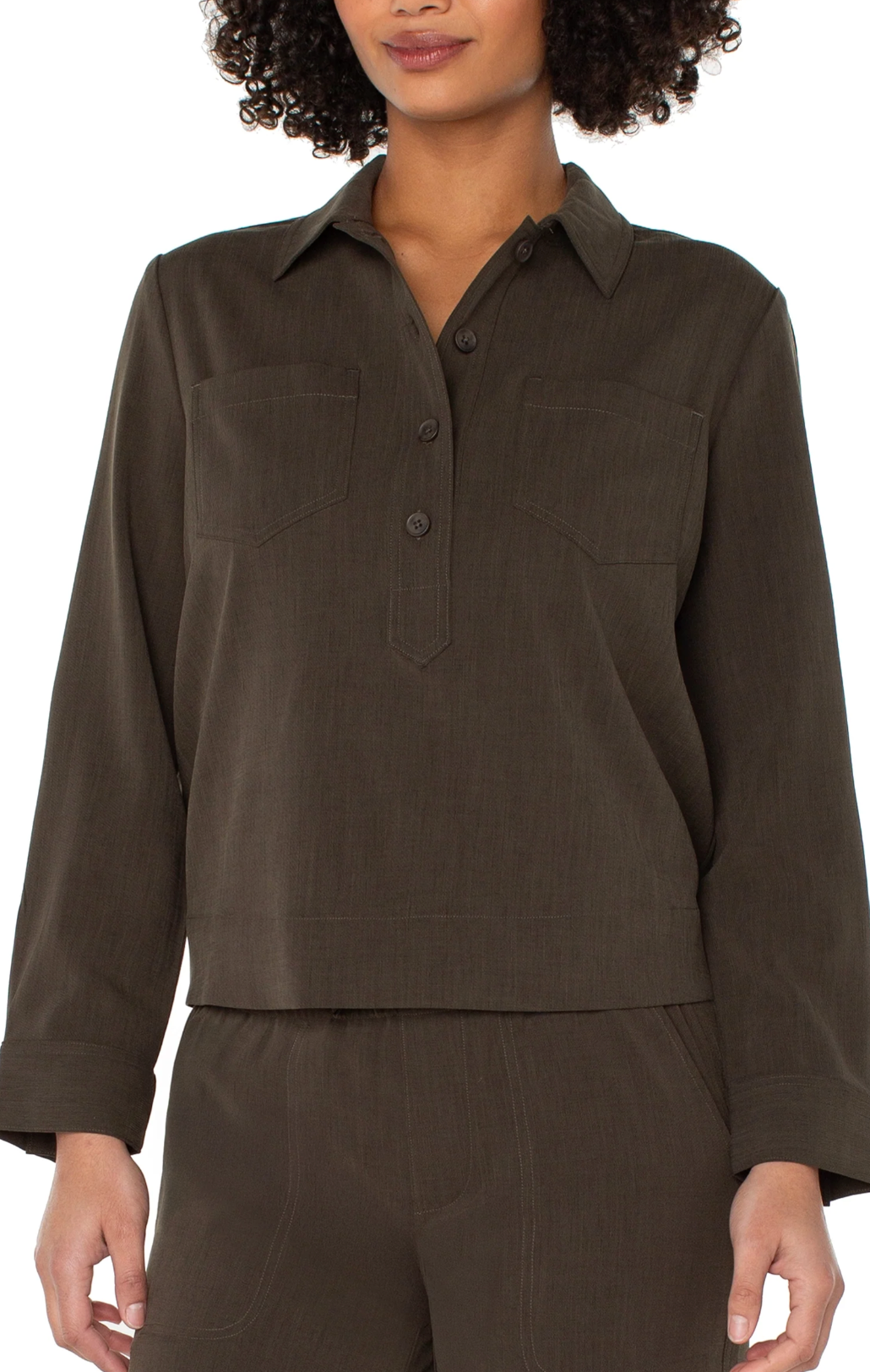 Popover Shirt w/Elastic
