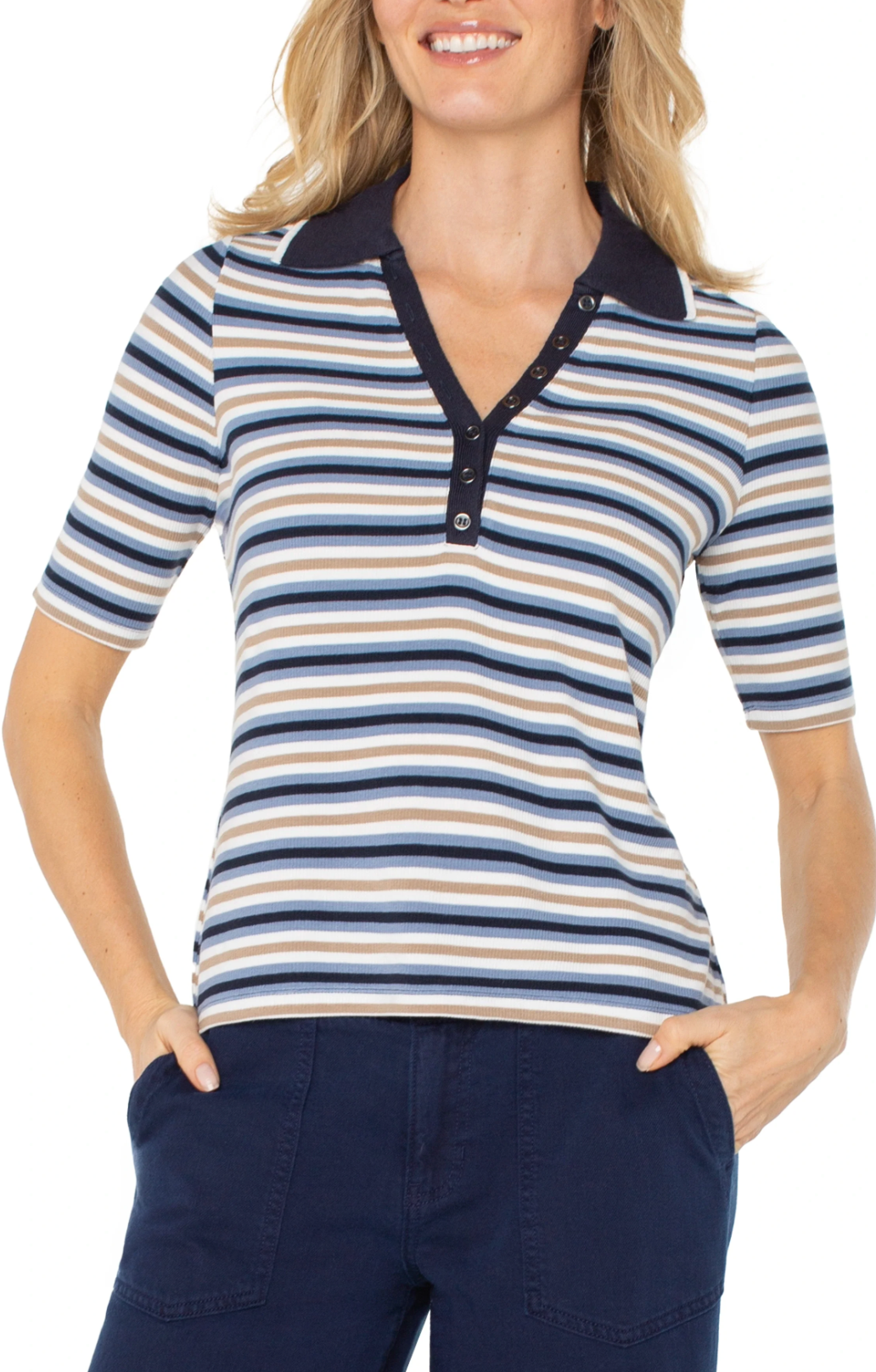 Shirred 1/2 Sleeve Shirt