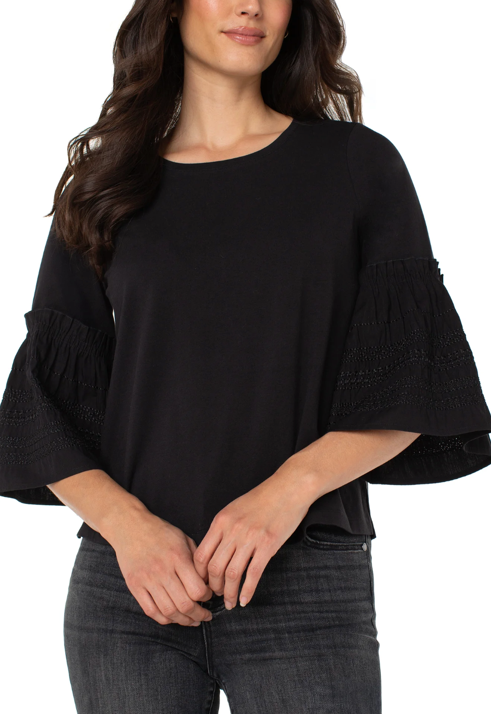 3/4 Sleeve Embroidered Top