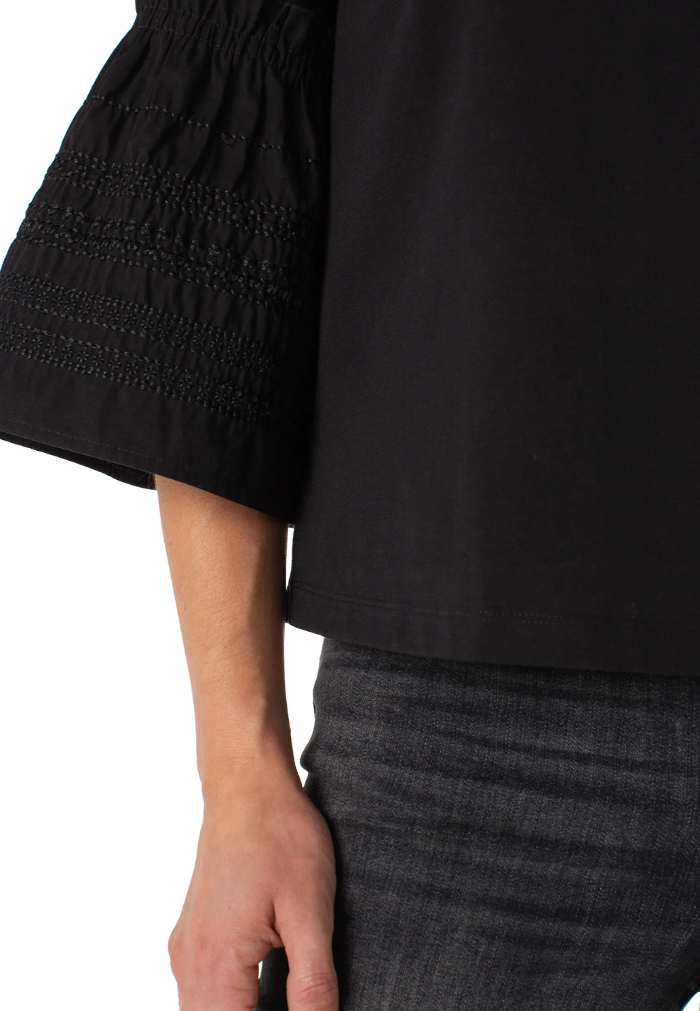 3/4 Sleeve Embroidered Top
