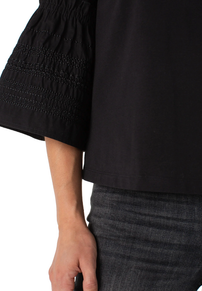 3/4 Sleeve Embroidered Top
