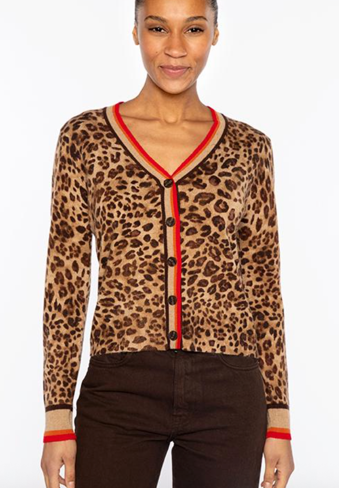 Tipped Leopard Cardi
