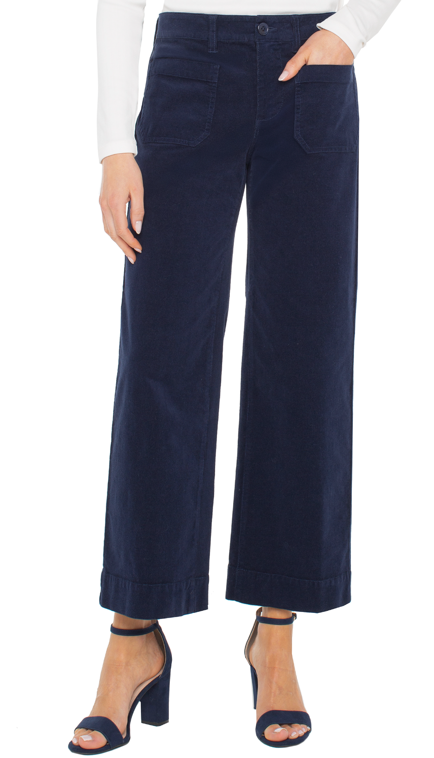 Corduroy Crop Wide Pants