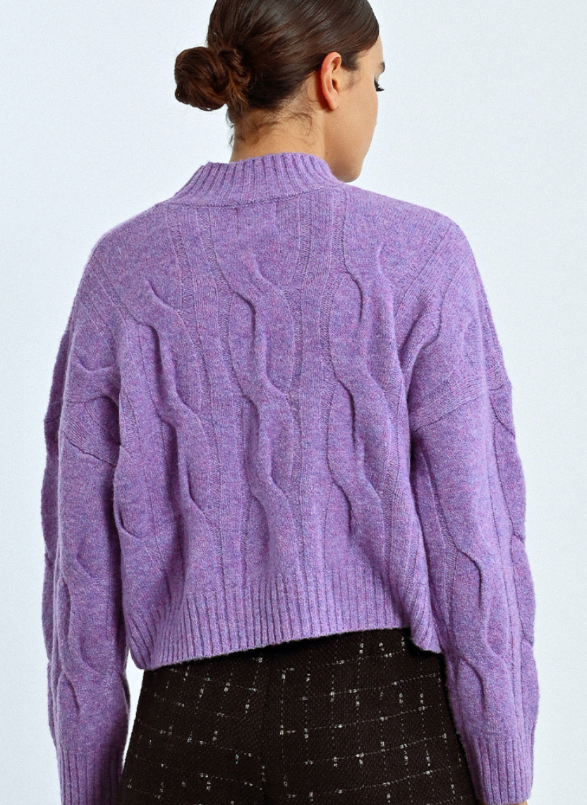 Cable Crop Sweater