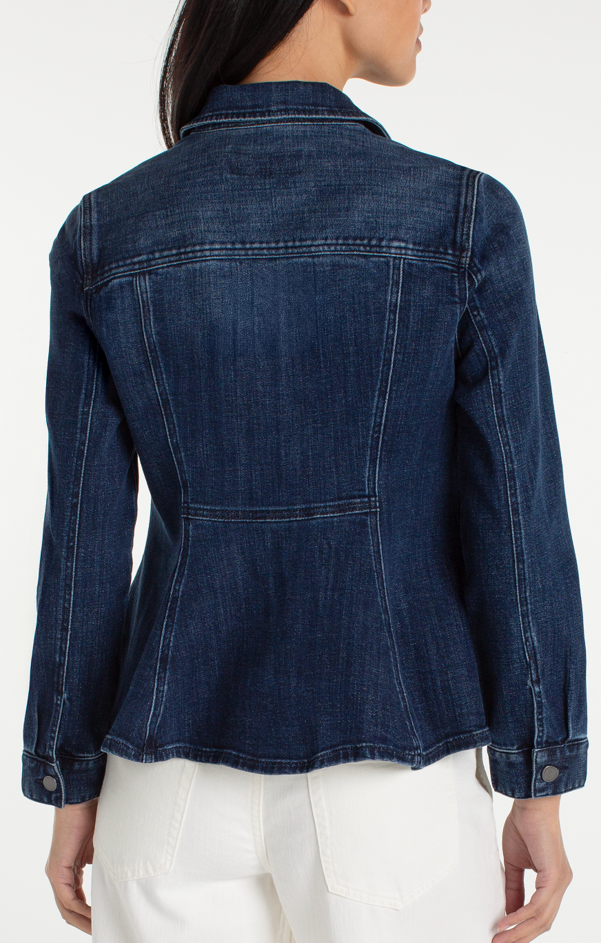 Fit &amp; Flare Trucker Jacket