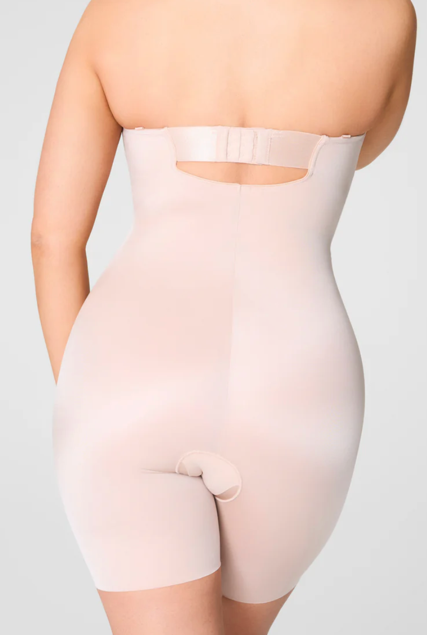 Strapless Cupped Mid-Thigh Bodysuit