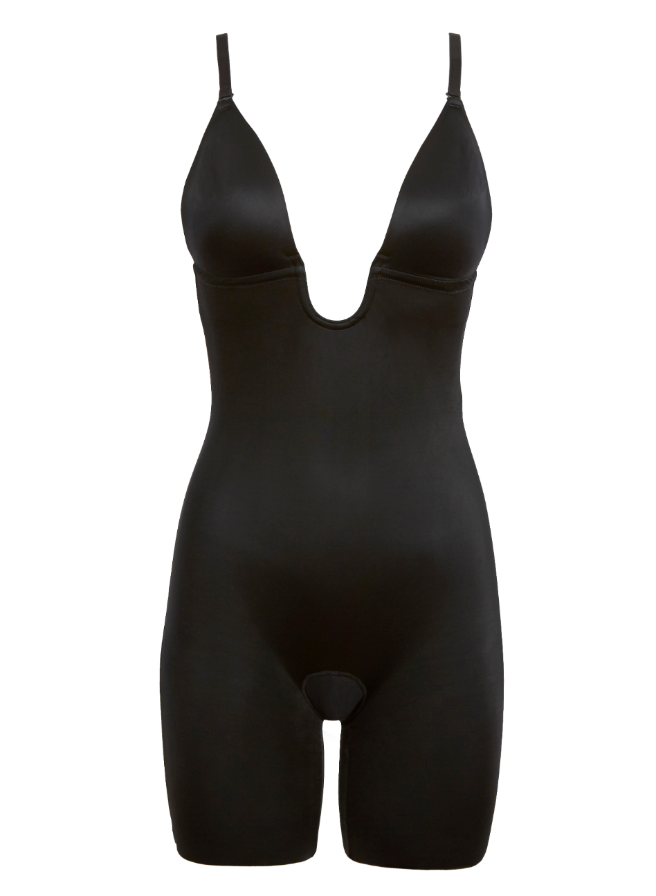 Plunge Low-Back Mid-Thigh Bodysuit