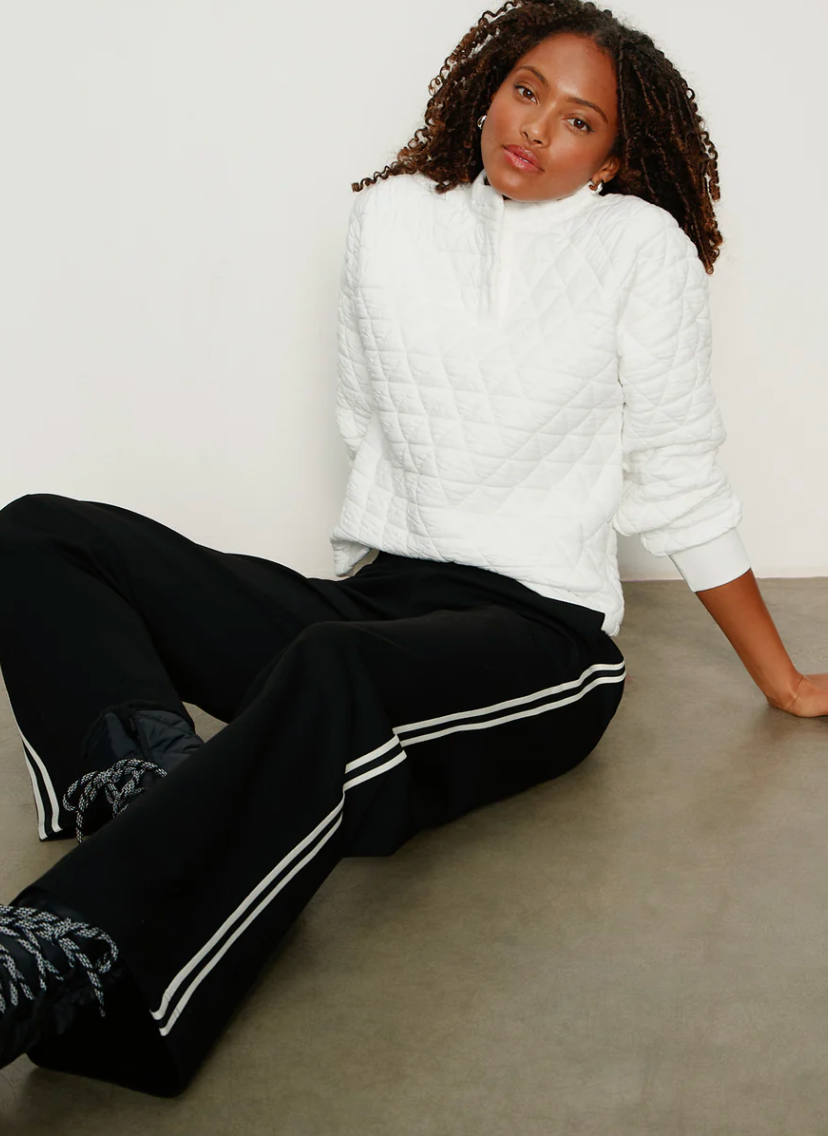 Quilted Popover Sweater