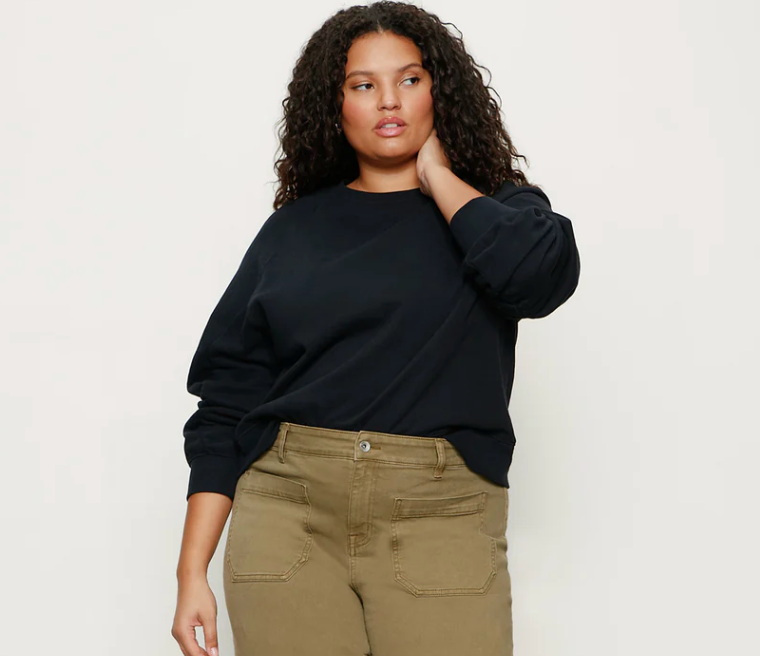 Shirred Sleeve Sweatshirt