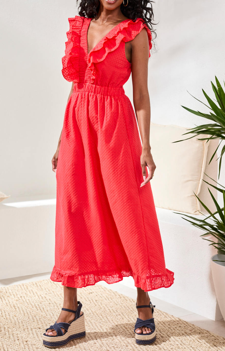 Maxi Dress w/Frill