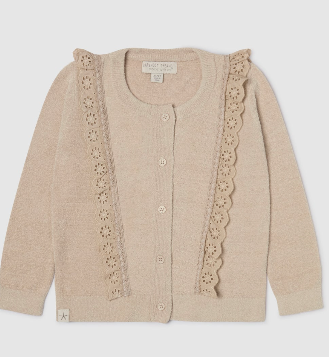 Toddler Cardigan with Eyelet